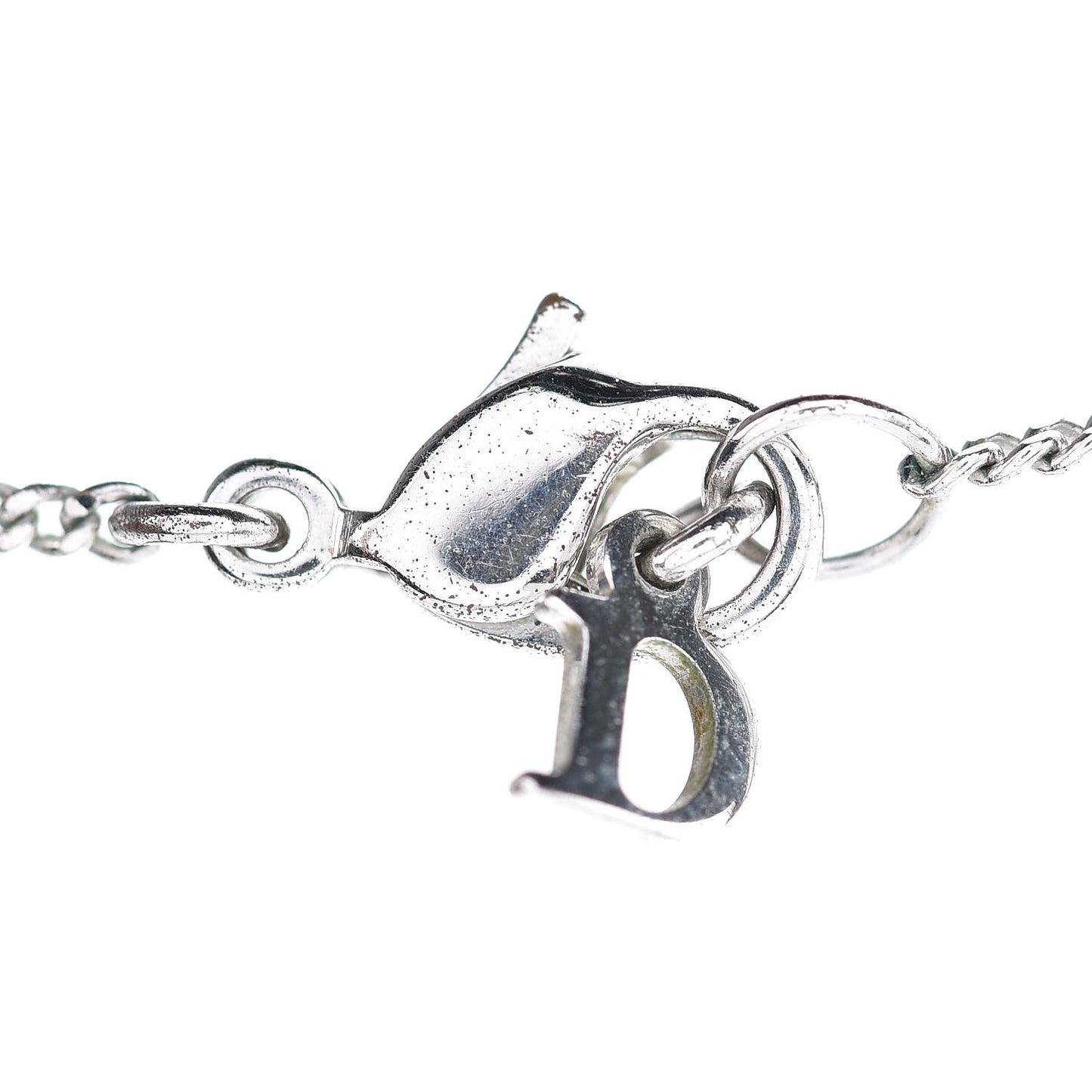 Crystal Teddy Bear Heart Necklace Pink Silver