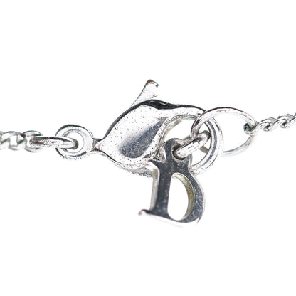Christian Dior Crystal Teddy Bear Heart Necklace Pink Silver 5 of 5