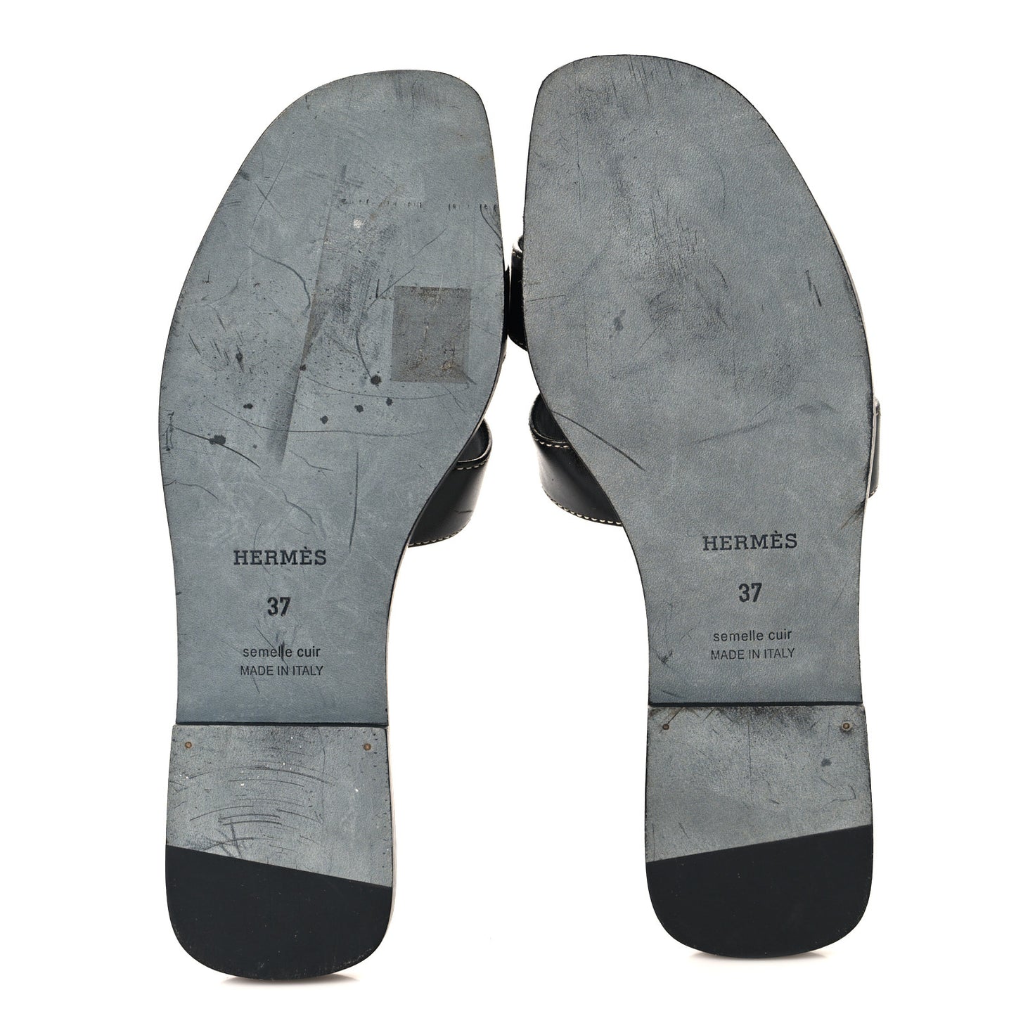Box Calfskin Oran Sandals 37 Black