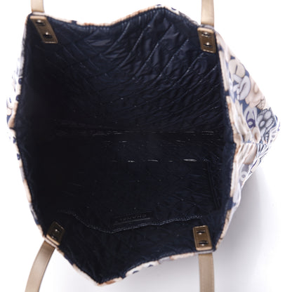 Chanel Nylon Cat Emoticon Tote Navy Gold 4 of 9