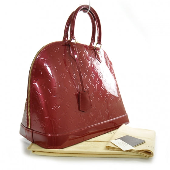 Louis Vuitton Vernis Alma MM Pomme D'Amour 3 of 8