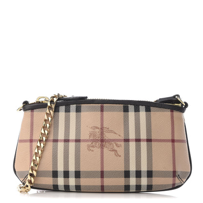 Burberry Haymarket Check Clara Pochette Chocolate 1 of 10