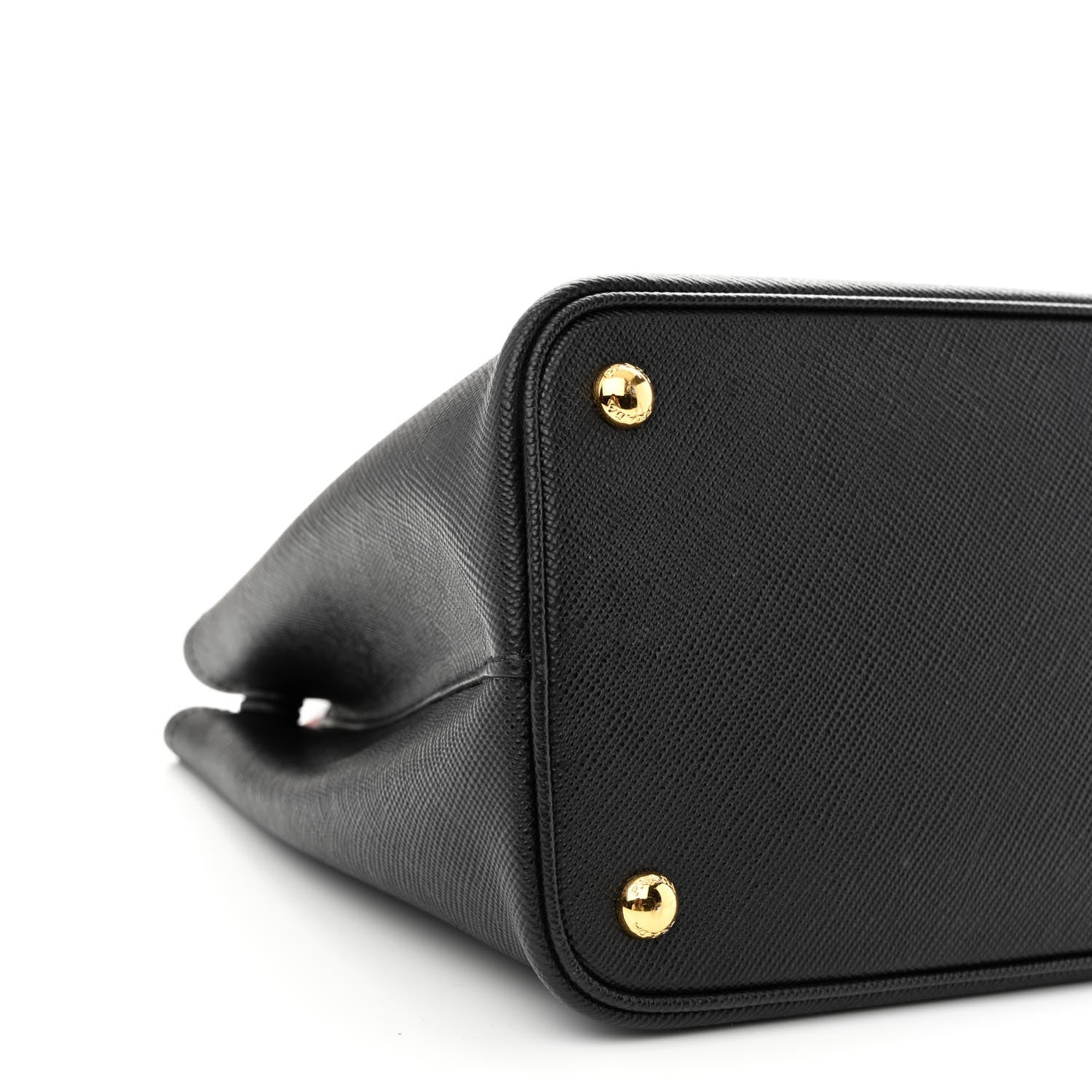 Prada Saffiano Cuir Small Double Bag Black Fuoco 10 of 11