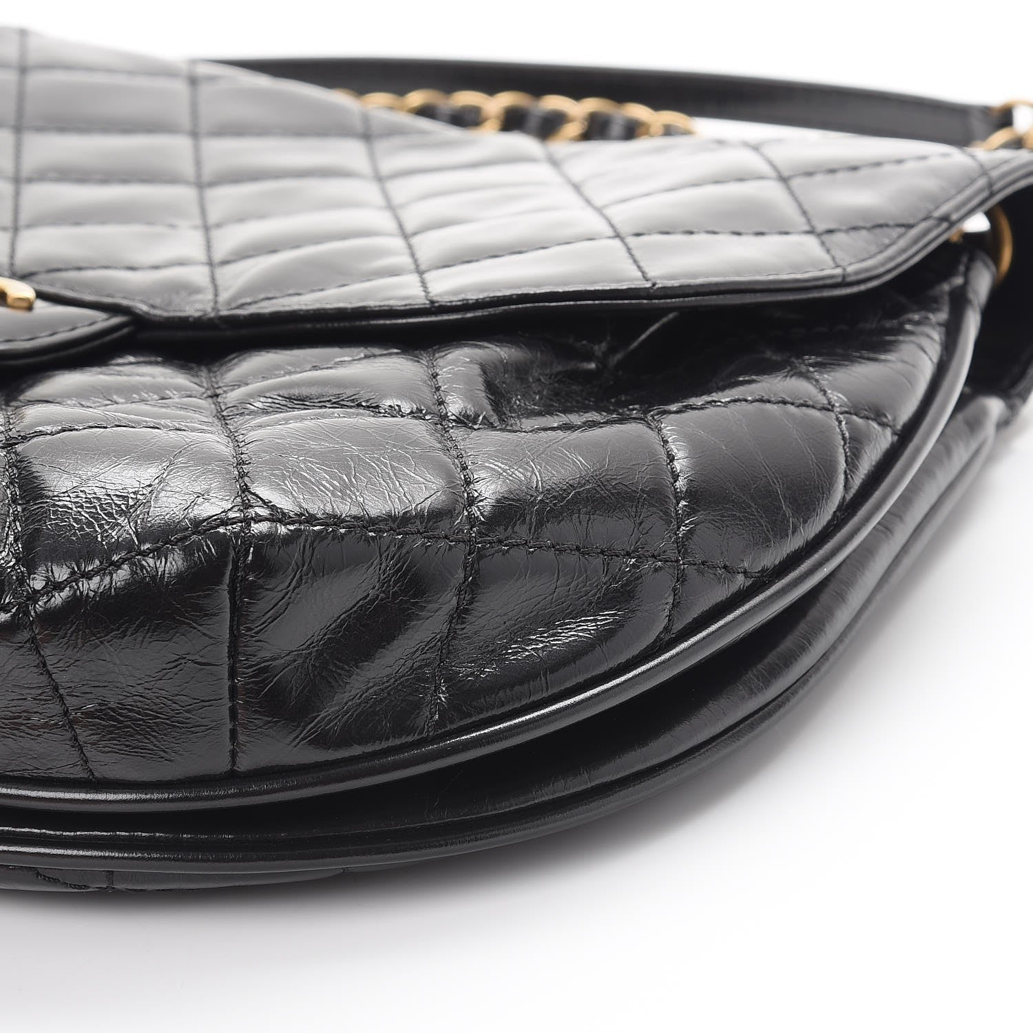 Chanel Glazed Calfskin Quilted Medium Bubble CC Flap Black 10 of 10