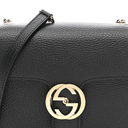 Gucci Dollar Calfskin Small Interlocking G Shoulder Bag Black 8 of 14