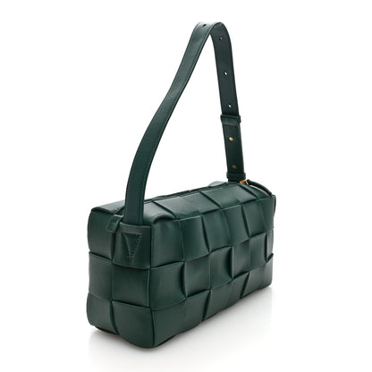 Bottega Veneta Lambskin Maxi Intrecciato Brick Cassette Bag Raintree Green 3 of 9