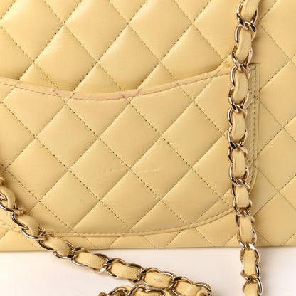 Chanel Lambskin Quilted Small Double Flap Yellow 11 of 11