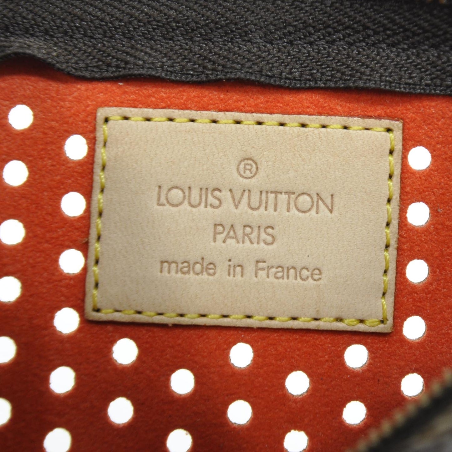 Monogram Perforated Pochette Plat Orange