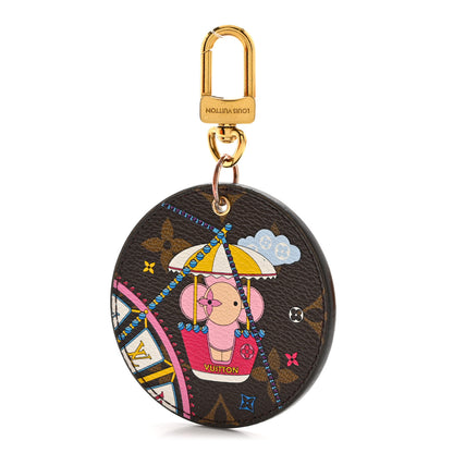 Louis Vuitton Monogram 2020 Christmas Animation Big Wheel Bag Charm Key Ring Rose Ballerine 1 of 5