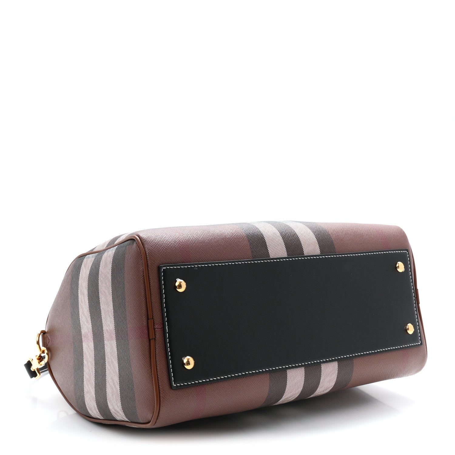 Burberry E-canvas Check Bowling Bag Dark Birch Brown 4 of 11
