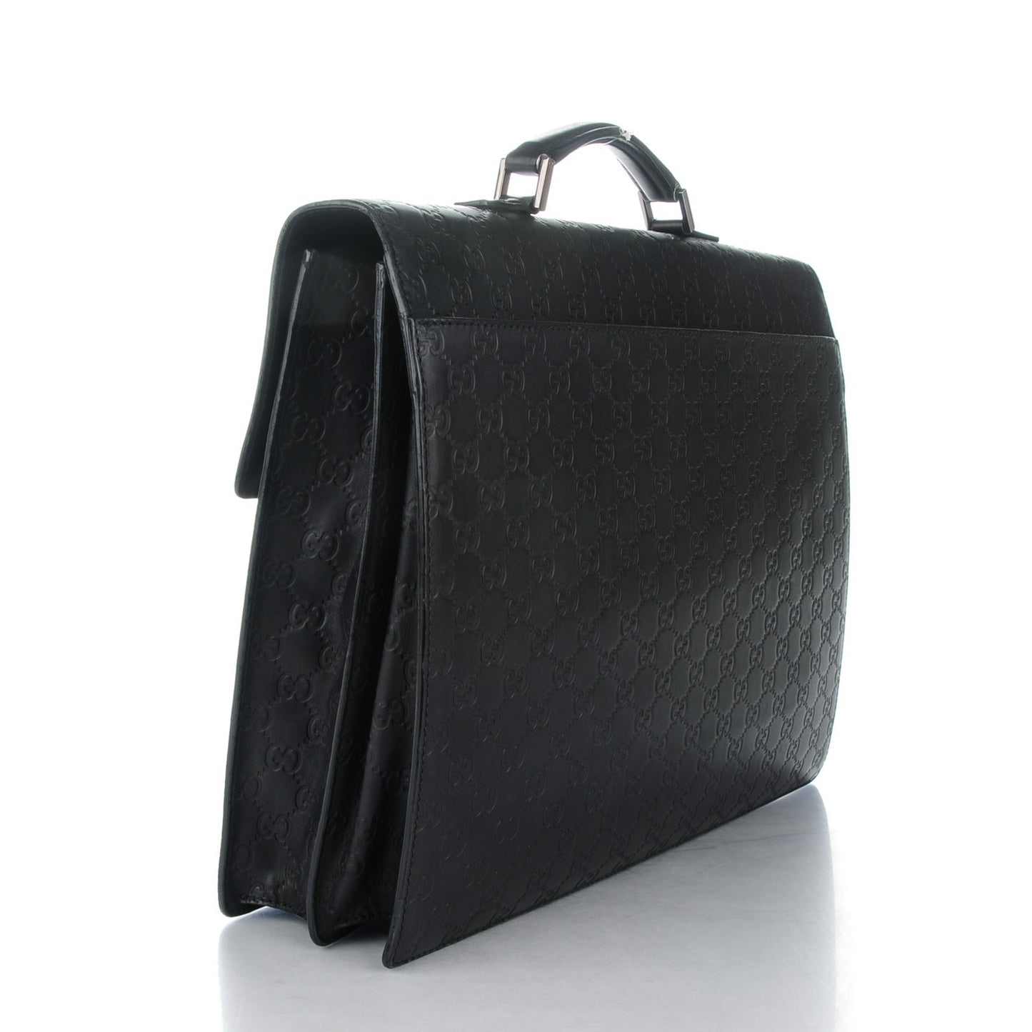 Guccissima Large Laptop Briefcase Black