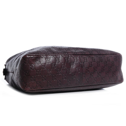 Gucci Guccissima Medium Horsebit Chain Hobo Chocolate Brown 4 of 7
