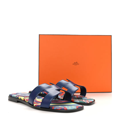 Hermes Swift Oran Sandals 40 Bleu Maritime 10 of 10