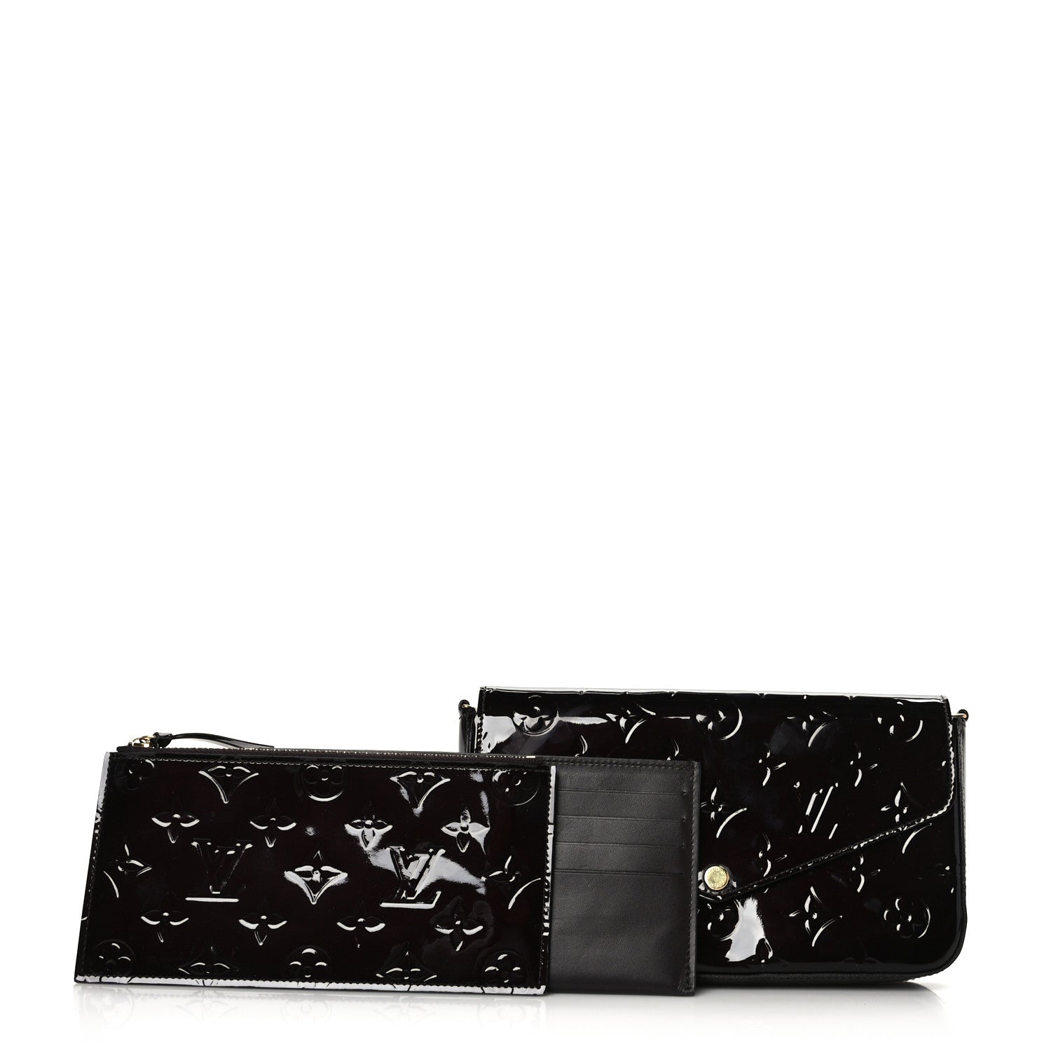Louis Vuitton Vernis Pochette Felicie Chain Wallet Amarante 3 of 9