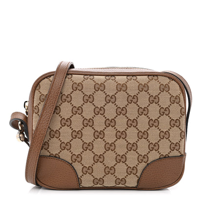 Gucci Monogram Mini Bree Messenger Bag Beige Tabacco 1 of 10