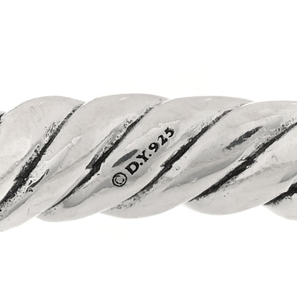 David Yurman Sterling Silver Diamond Petite Pave Band Ring 58 8.25 4 of 4