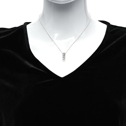 Tiffany Sterling Silver Diamond Paloma Picasso Love and Kisses Bar Pendant Necklace 2 of 7