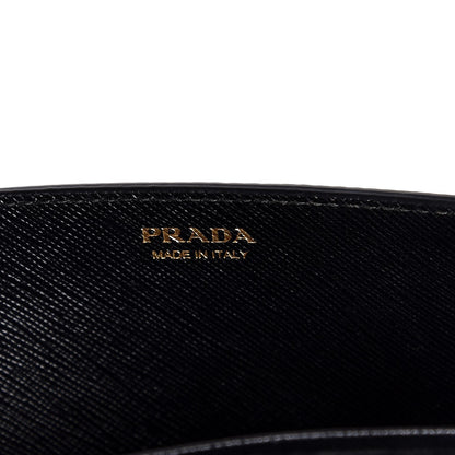 Prada Saffiano Mini Cahier Crossbody Bag Black 6 of 7