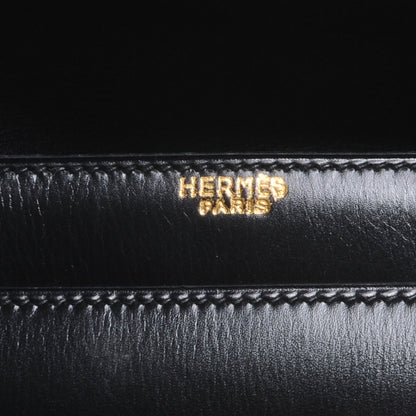 Hermes Box Leather Cadena Flap Black 6 of 8