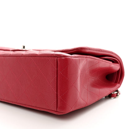 Chanel Iridescent Caviar Quilted Maxi Double Flap Red 11 of 11