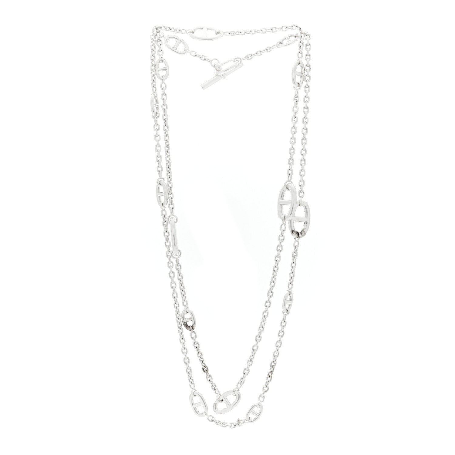 Hermes Sterling Silver Farandole Necklace 120 3 of 4