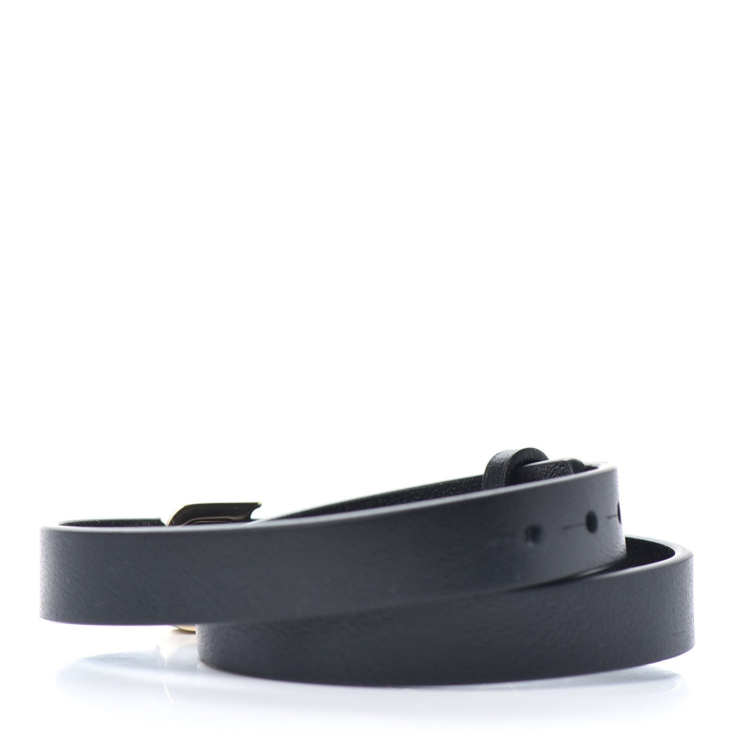 Calfskin My ABDior Double Bracelet Black