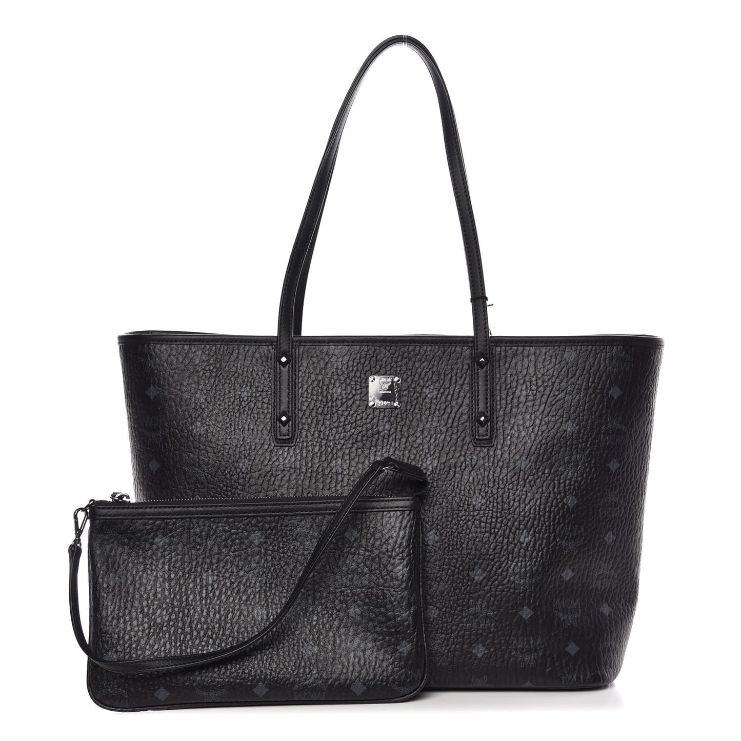 Visetos Medium Anya Zip Top Shopper Tote Black