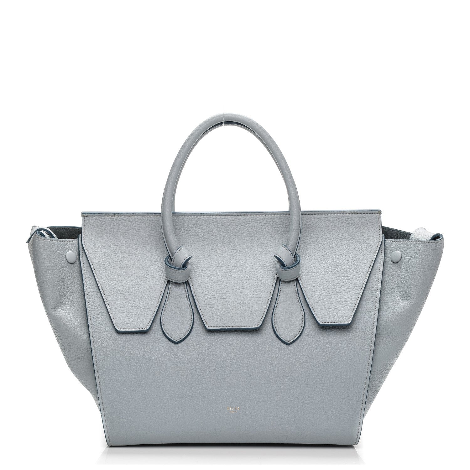 Celine Crisped Calfskin Small Tie Knot Tote Light Blue 1 of 8