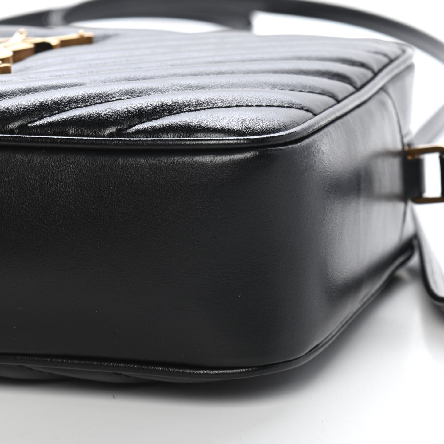 Calfskin Matelasse Monogram Lou Camera Bag Black