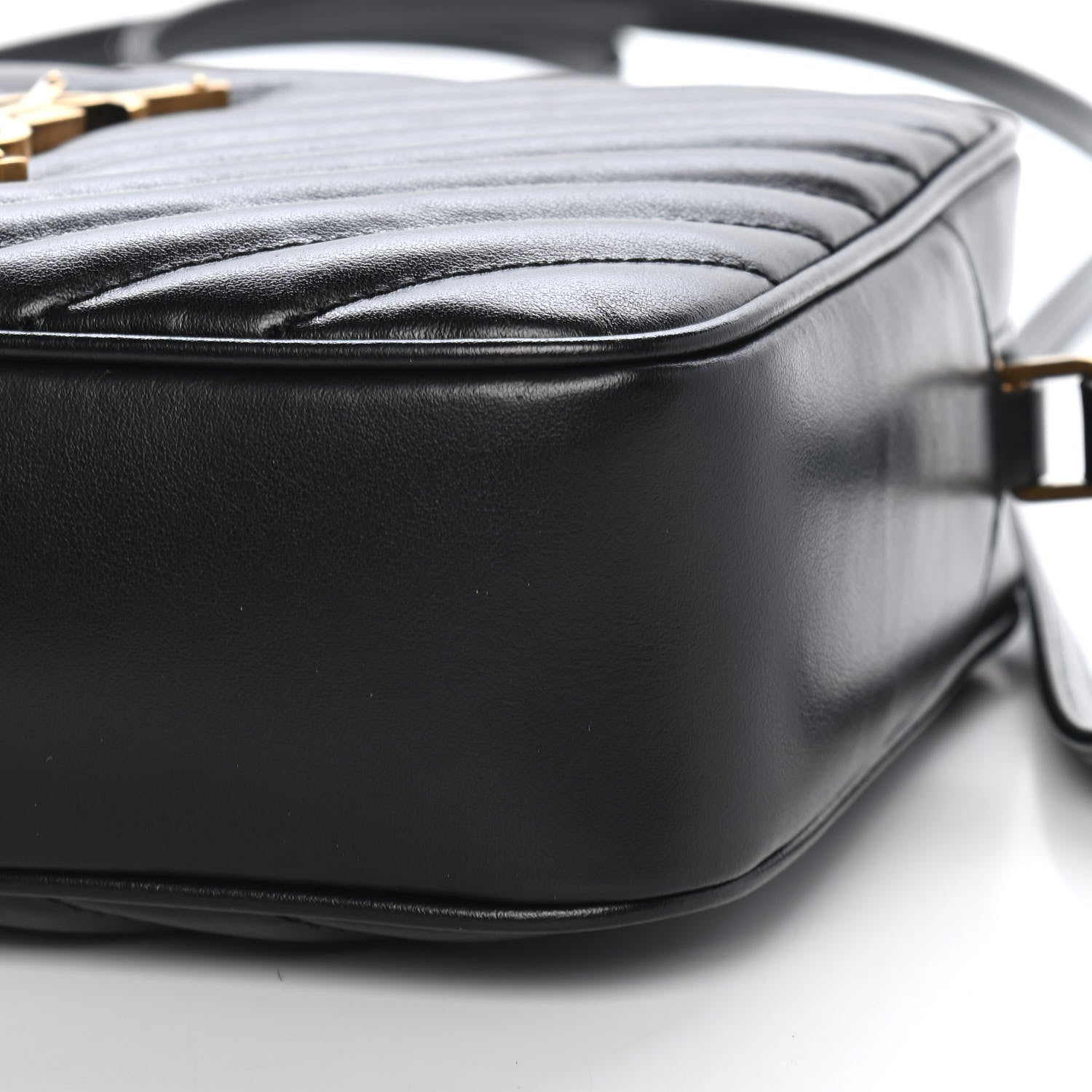 Saint Laurent Calfskin Matelasse Monogram Lou Camera Bag Black 6 of 8