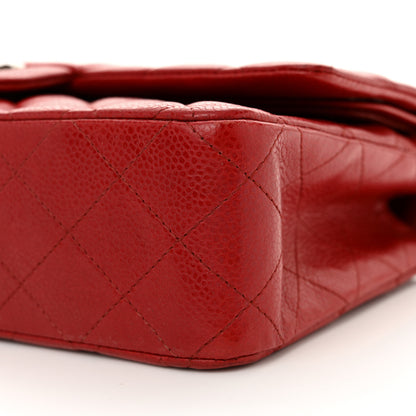 Chanel Caviar Quilted Medium Double Flap Dark Red 10 of 13