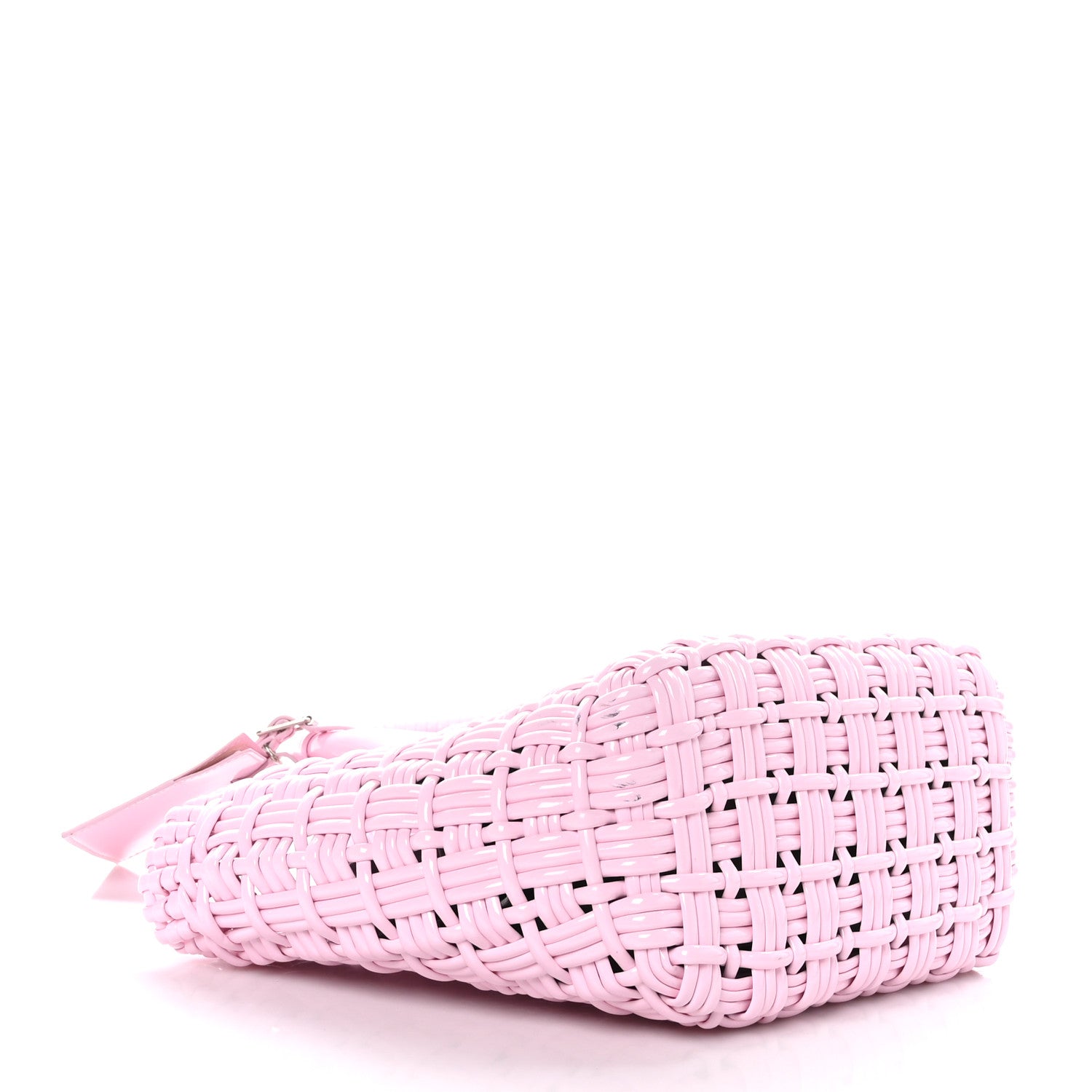 Balenciaga Faux Calfskin Braided Varnished XS Bistro Basket Candy Pink 4 of 8