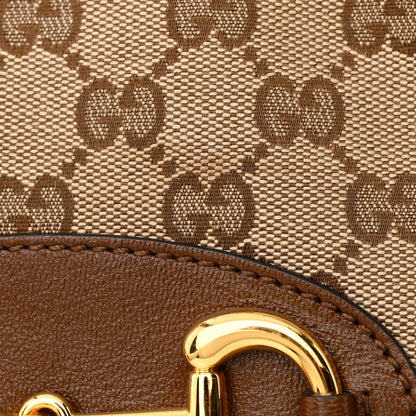Gucci Monogram Horsebit 1955 Tote Bag Beige Brown Sugar 14 of 16
