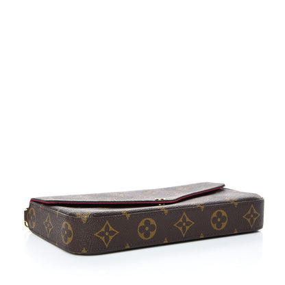 Louis Vuitton Monogram Pochette Felicie Chain Wallet Fuchsia 5 of 12
