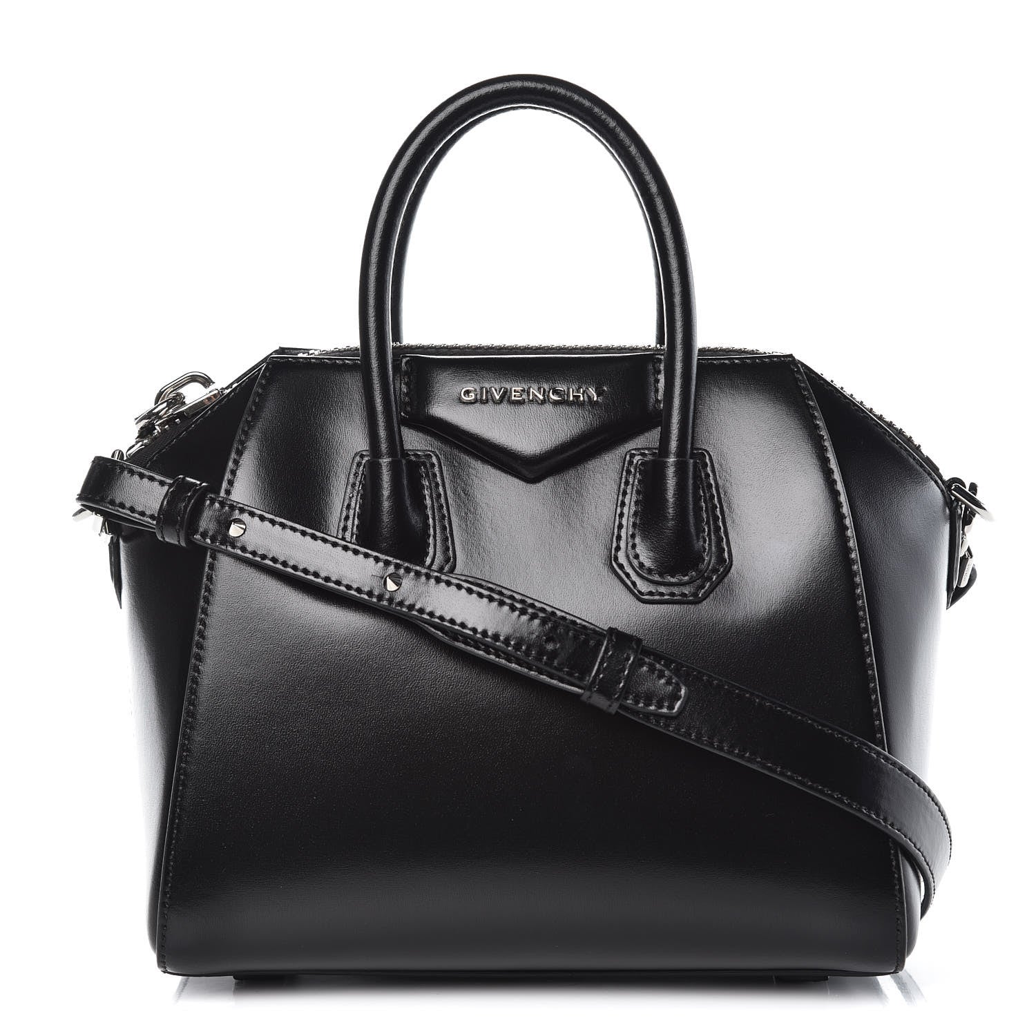 Givenchy Shiny Lord Calfskin Mini Antigona Black 1 of 11