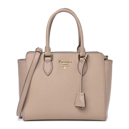 Prada Saffiano Soft Calfskin Small Zippered Tote Cipria 1 of 13
