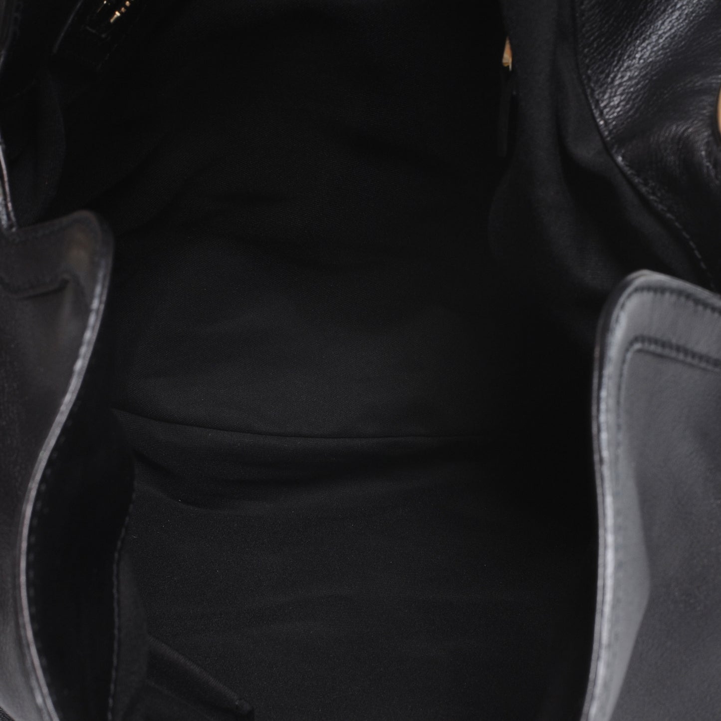 Leather Large Indy Top Handle Tassel Hobo Black