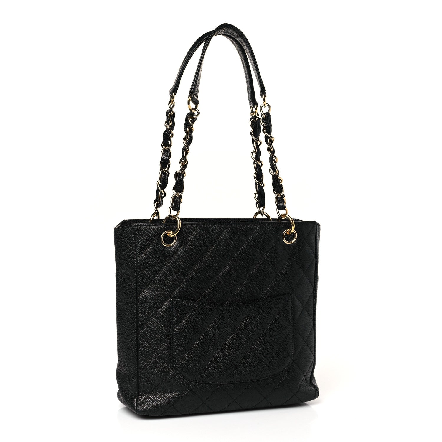 Chanel Caviar Quilted Petit Shopping Tote PST Black 3 of 9