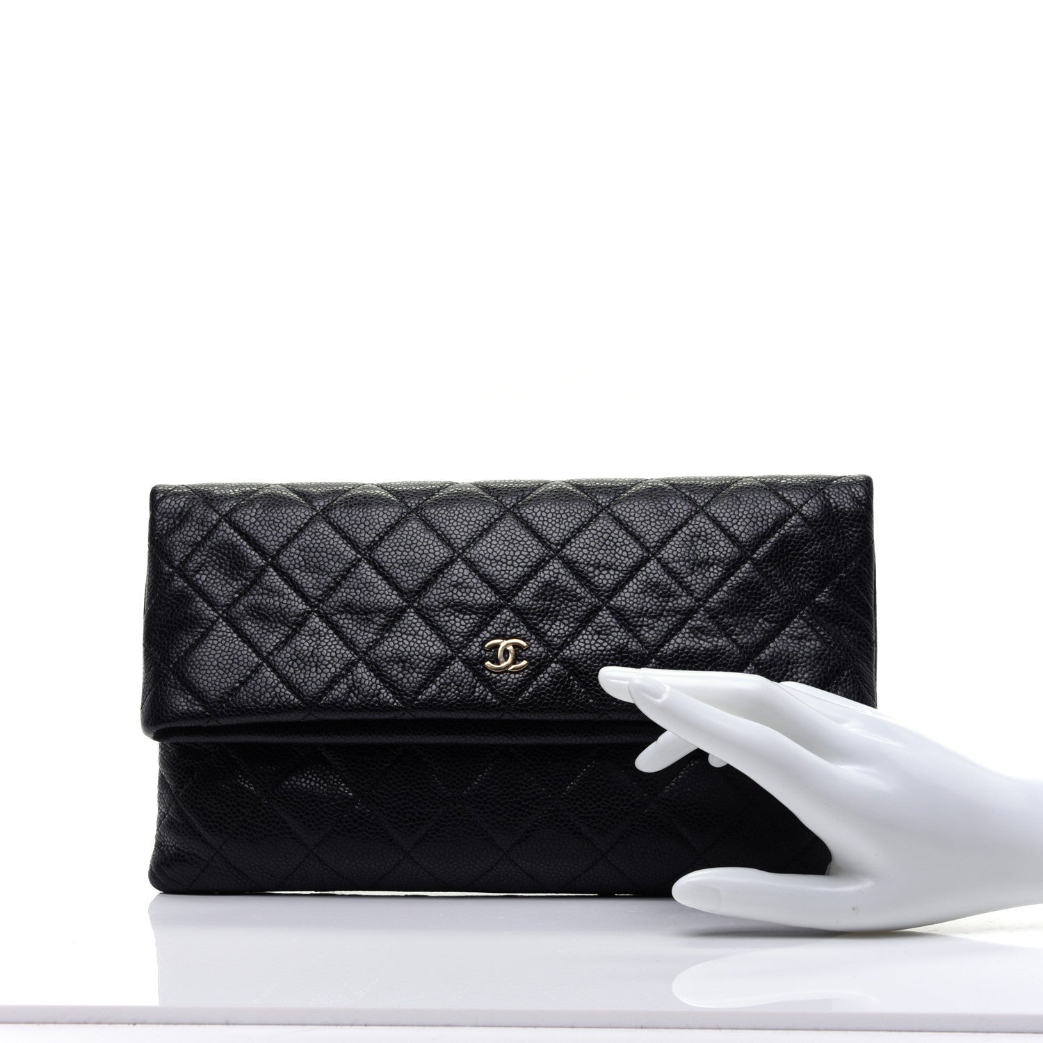 Chanel Caviar Quilted CC Beauty Clutch Black 2 of 11