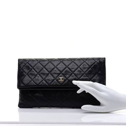 Chanel Caviar Quilted CC Beauty Clutch Black 2 of 11