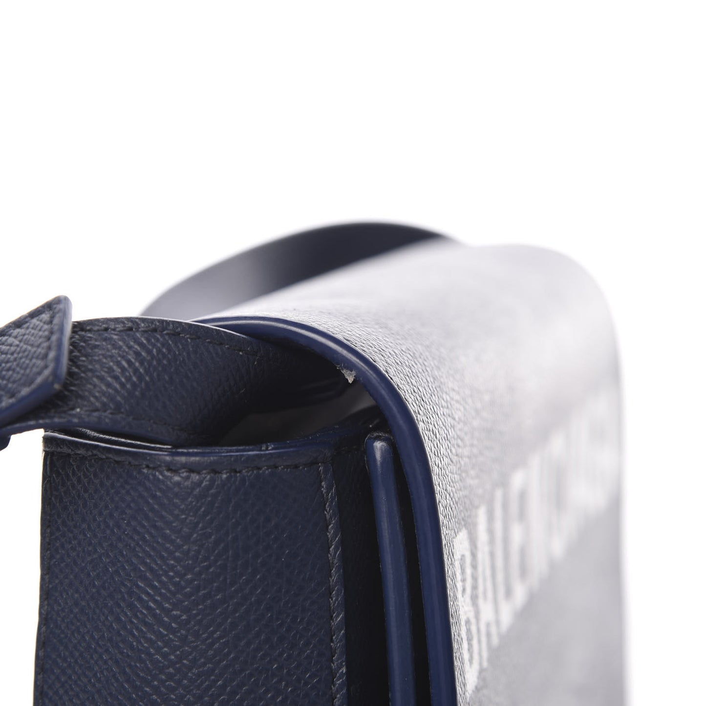 Grained Calfskin Logo Print S Ville Day Bag Bleu Canopee