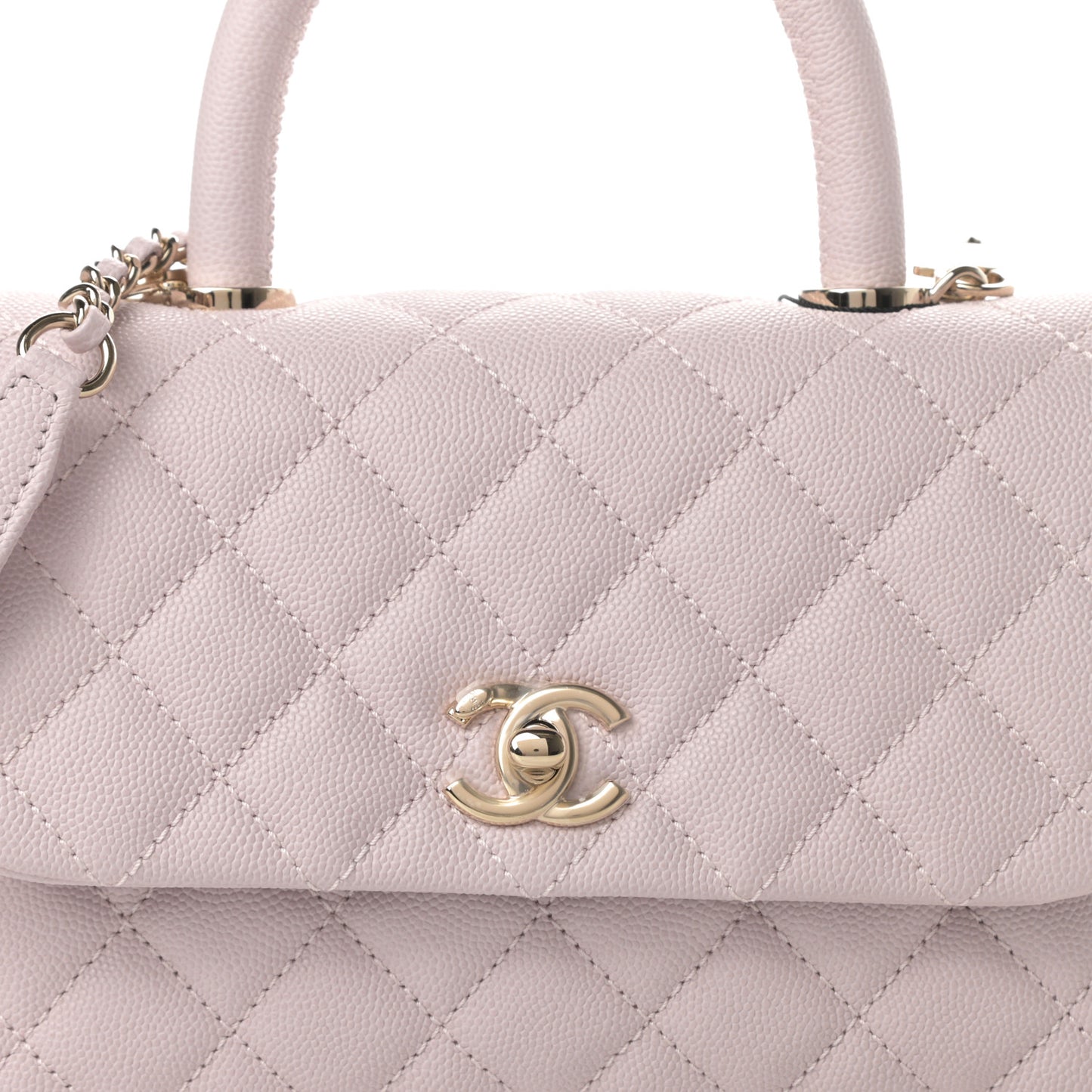 Caviar Quilted Mini Coco Handle Flap Lilas Lilac