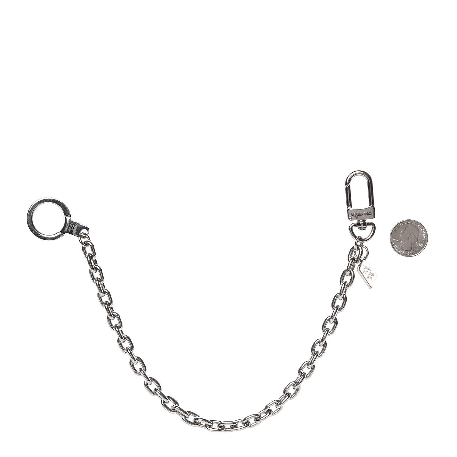 Louis Vuitton XL Pochette Extender Key Ring Chain Silver 2 of 6