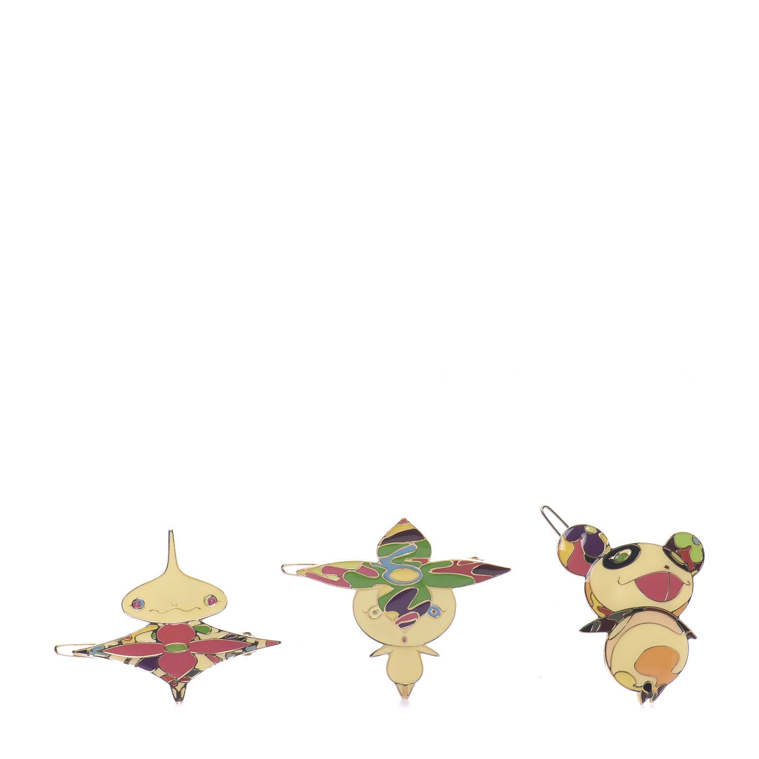 Louis Vuitton Murakami Hair Barrettes Set of 3 1 of 5