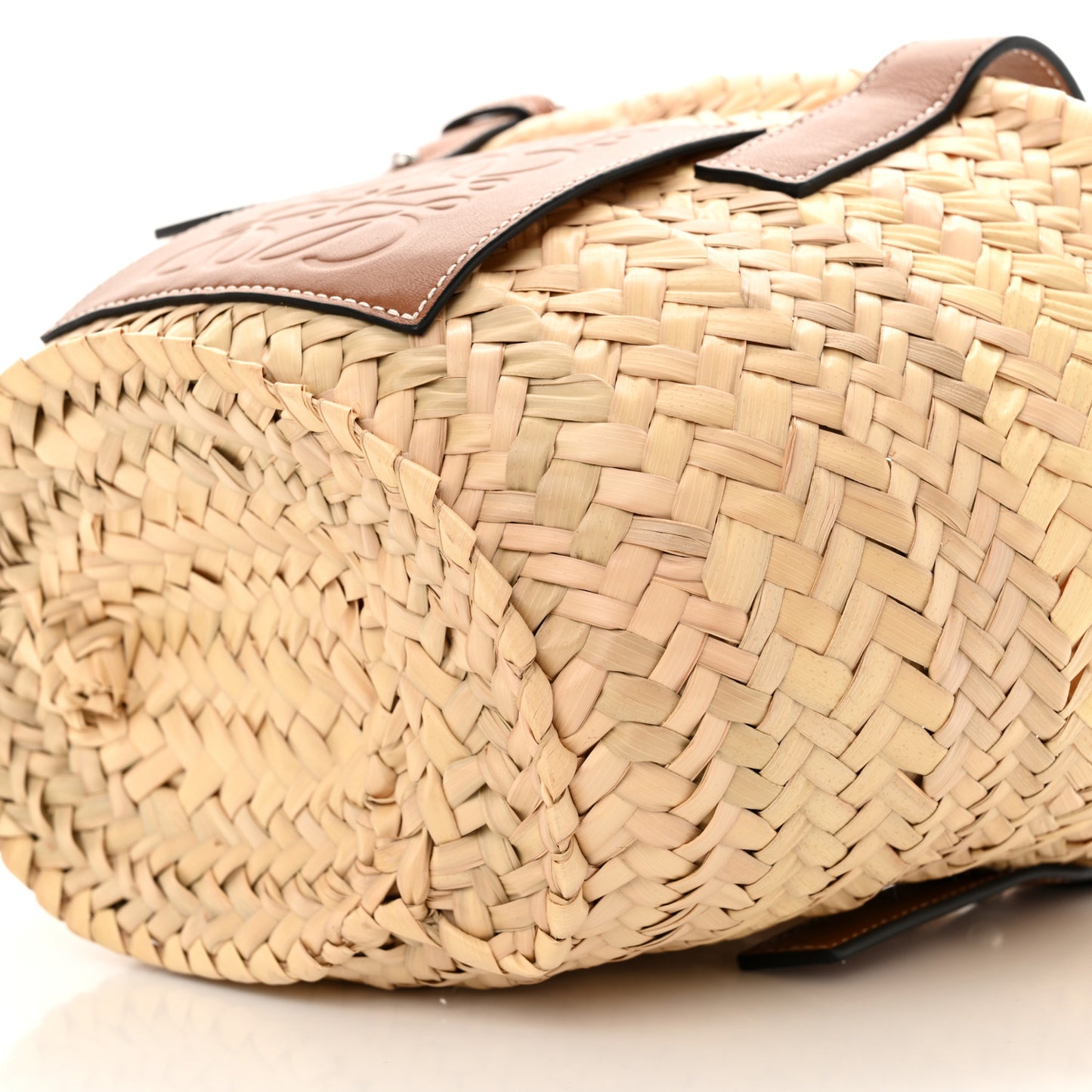 Raffia Small Basket Tote Bag Natural Tan