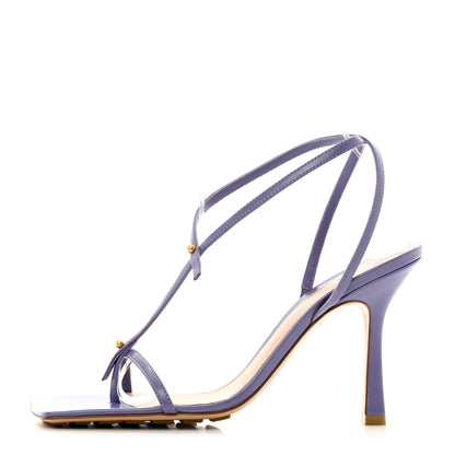 Bottega Veneta Lambskin Studded Stretch Multi Strap 90mm Sandals 37 Lavender 1 of 7