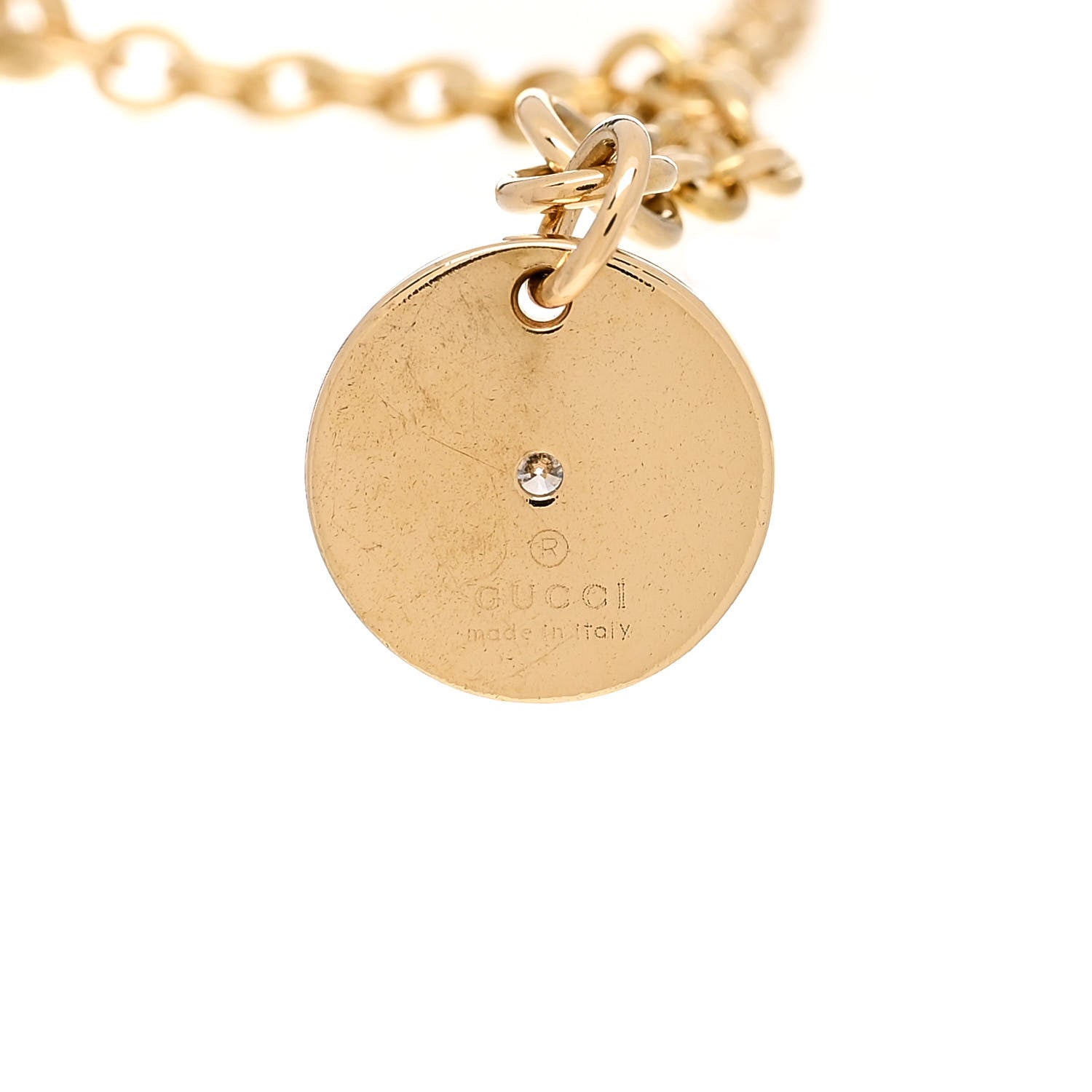 Gucci 18K Yellow Gold Diamond Charm Bracelet 3 of 5