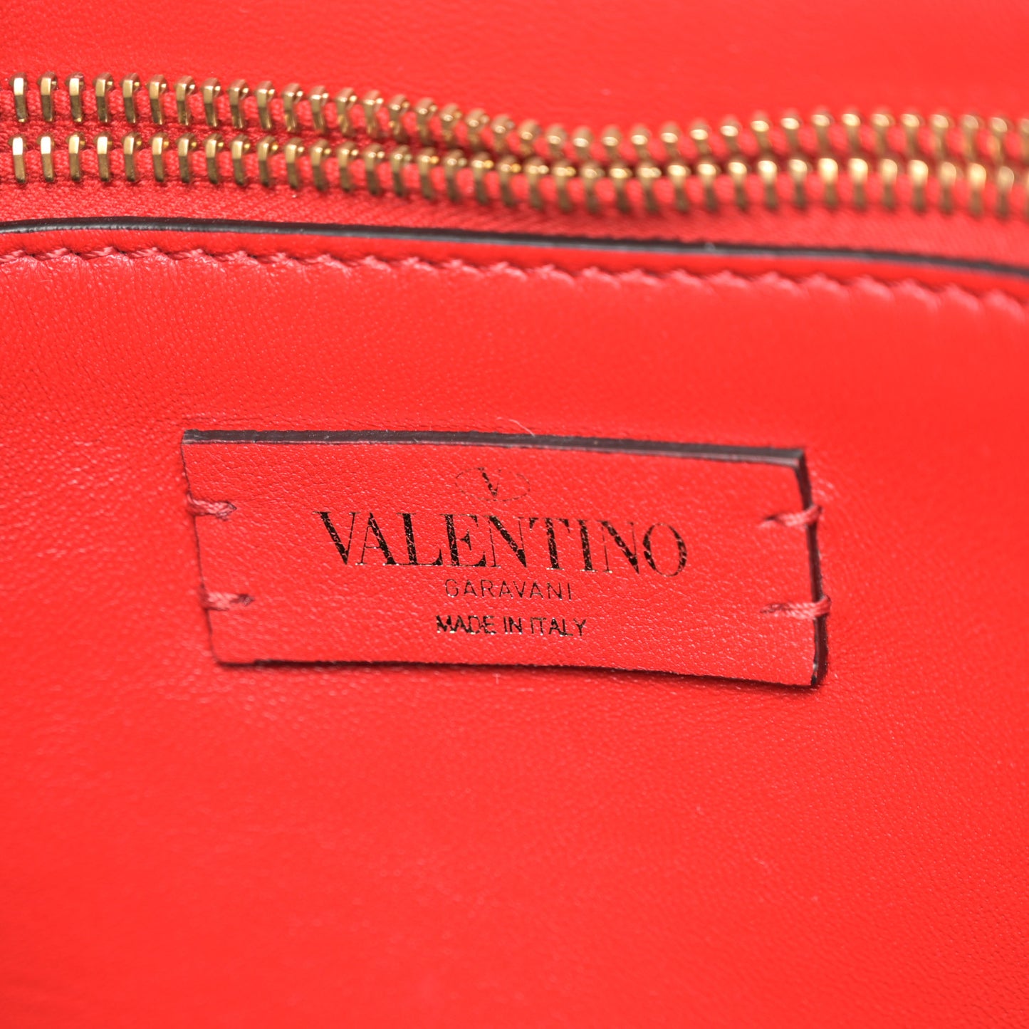 Grainy Calfskin Vsling Hobo Bag Orange Red