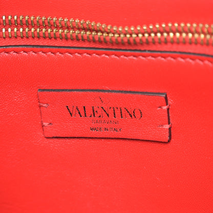 Valentino Garavani Grainy Calfskin Vsling Hobo Bag Orange Red 6 of 12