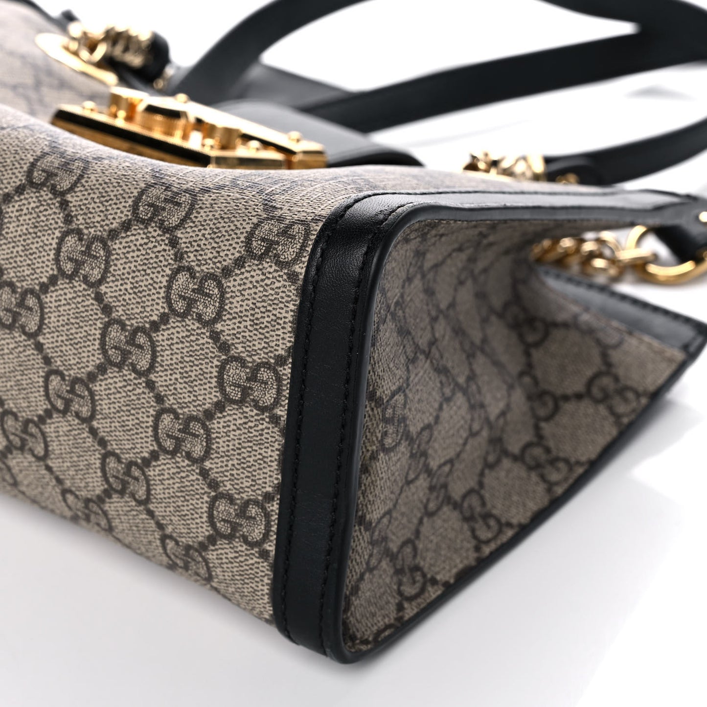 GG Supreme Monogram Small Padlock Tote Black